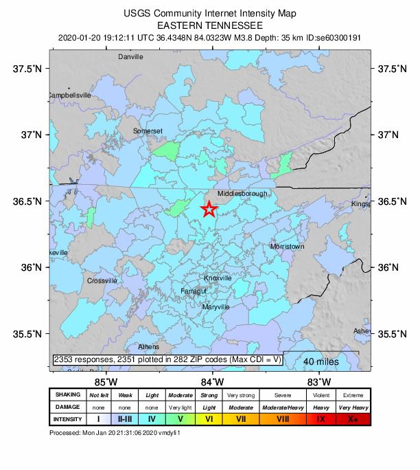 map of intensity level
